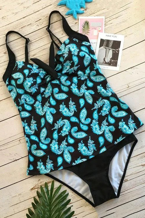 Cascada | Costum de baie Paisley care acoperă abdomenul