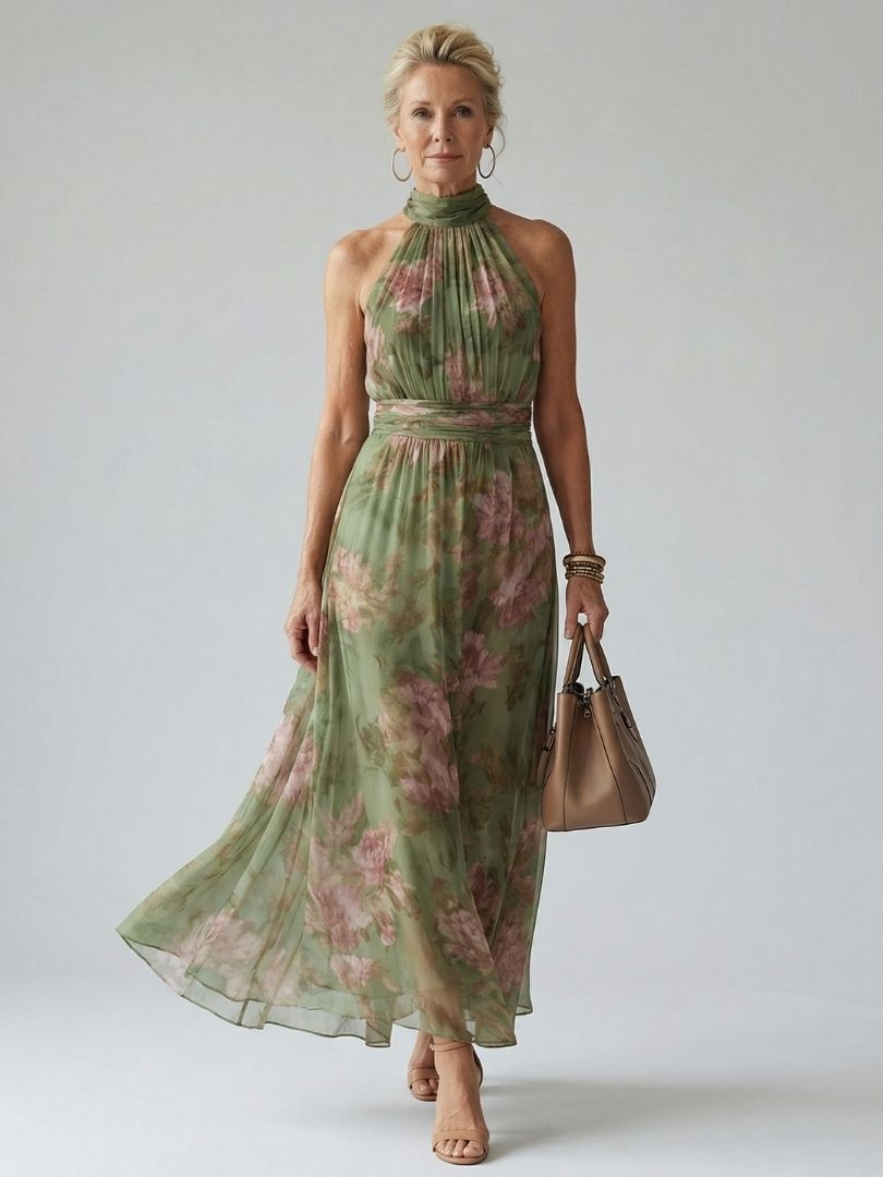 Mirelle | Midi Halter Dress